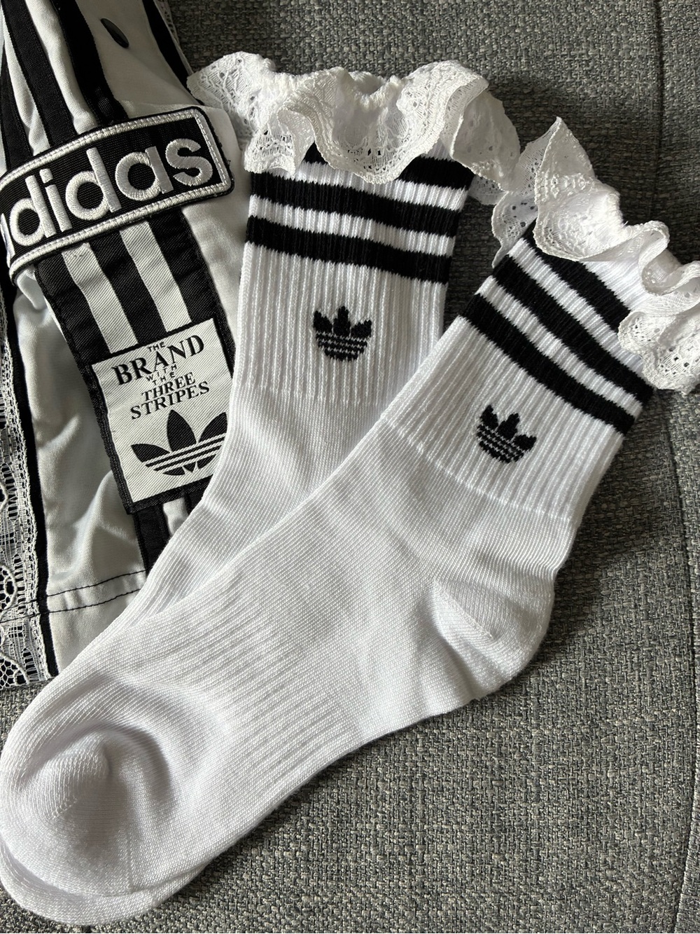Adidas Lace-Trim Crew Socks
